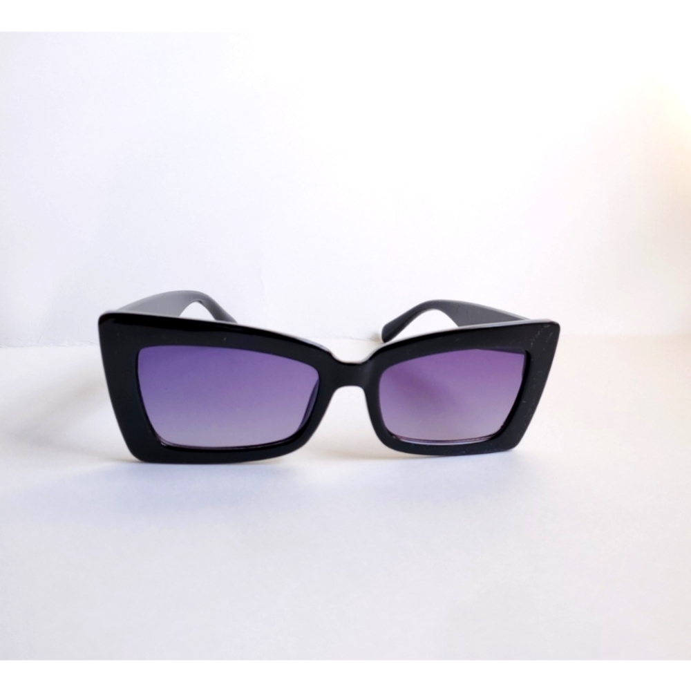 Fashion Cat Eye Sunglasses- Black - Picture 1 of 5